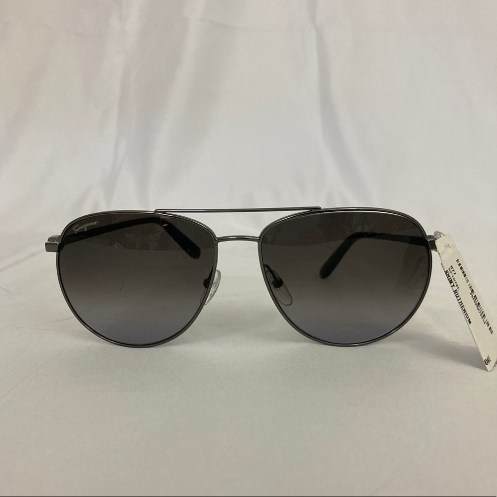 Salvatore Ferragamo Nordstrom NEW Italian Shiny Aviator Sunglasses NWT